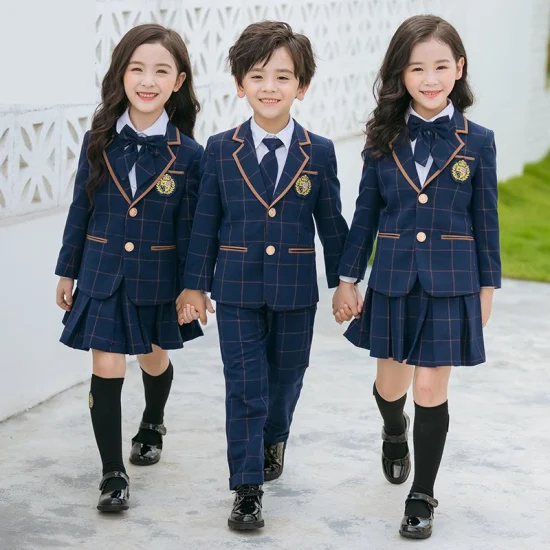 Neue Kindergartenkleidung Herbst Britischer College-Stil Anzug Schuluniform Großhandel Günstig