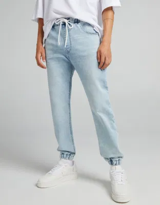 Großhandel Herren Designer Elastic Bell Bottom Soft Denim Joggers Jeans
